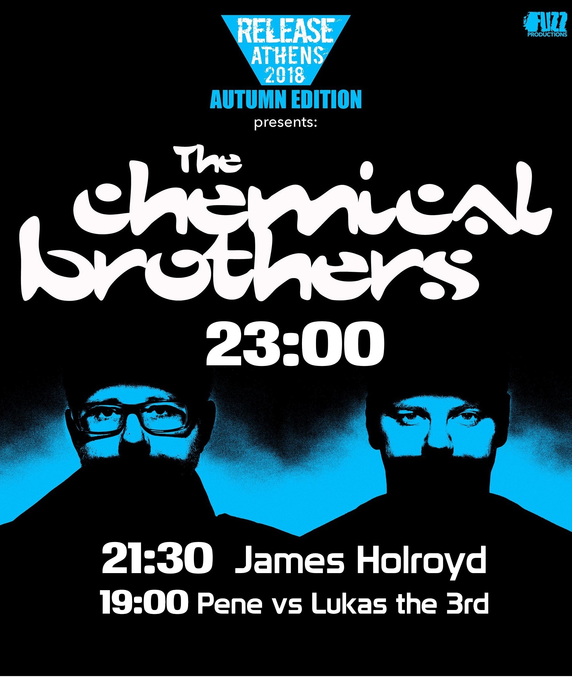 Release Athens Festival 2018- Autumn Edition Chemical Brothers programme