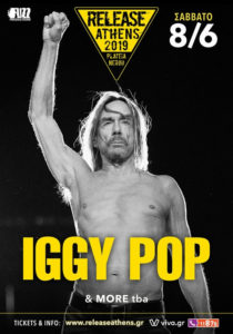 Poster Iggy Pop για το Release Athens Festival 2019