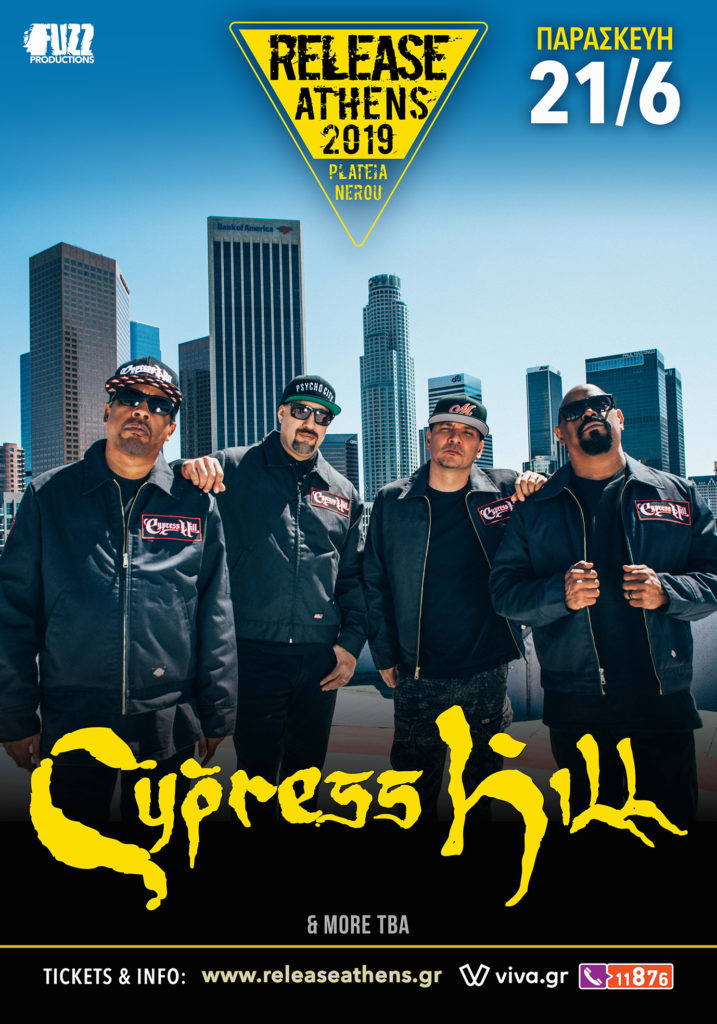 Poster- Cypress Hill στη σκηνή του Release Athens Festival 2019