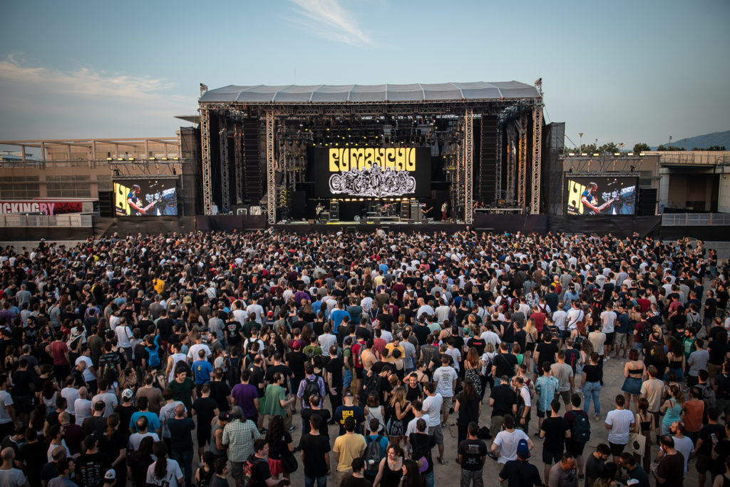 Το live και η σκηνή στο live των Fu Manchu στο Release Athens Festival 2019