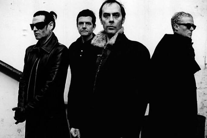 Photo with the Band members of Bauhaus: Daniel Ash, Peter Murphy, Kevin Haskins, David J