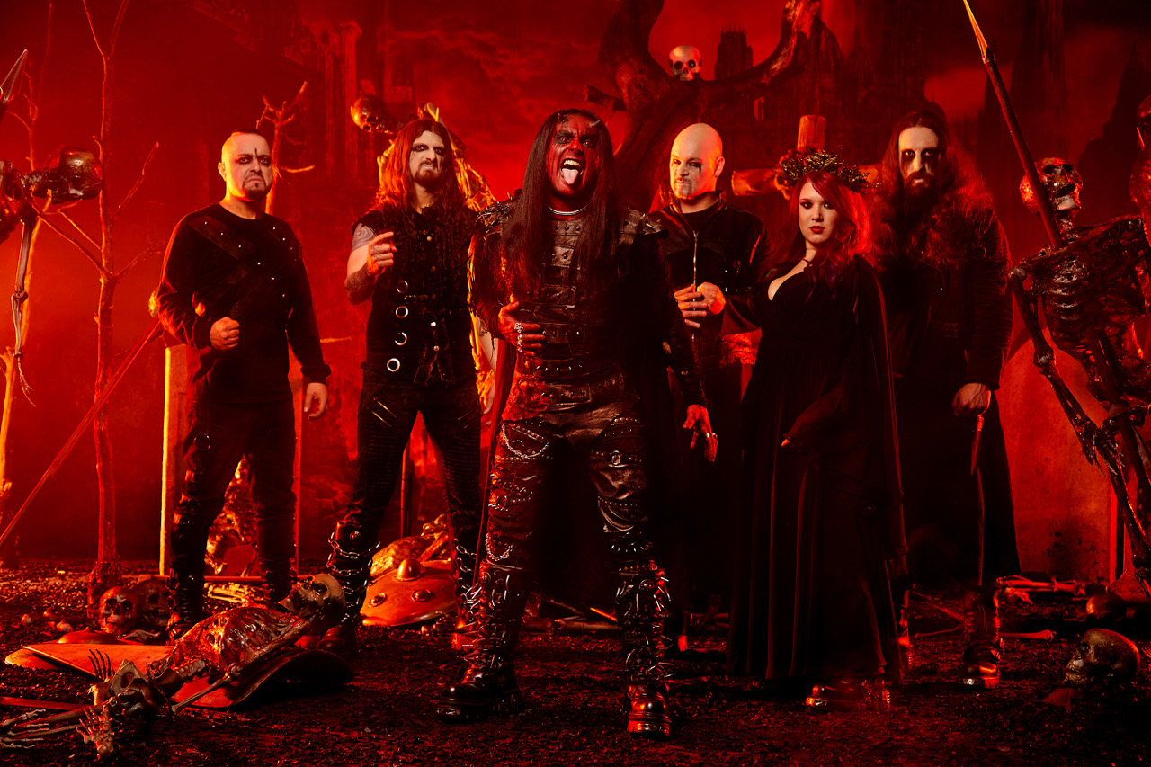 Photo with the band members of Cradle of Filth- Release Athens 2022