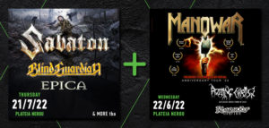 Sabaton+ Manowar 2-Day ticket banner photo Release Athens 2022