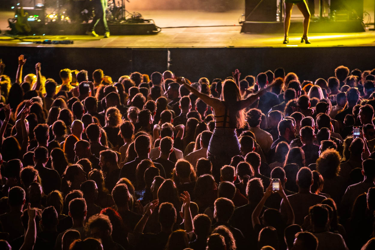 Photo of  people dancing at the Parov Stelar's show at Release Athens 2022