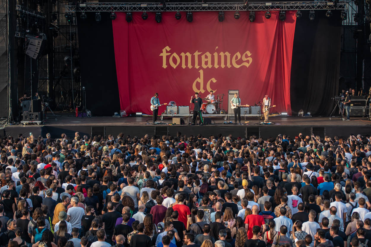 Photo of Fontaines D.C. while Performing at Release Athens 2022