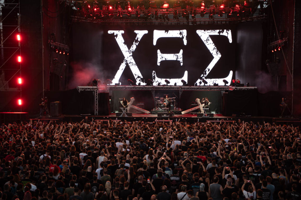 Stage & Audience at Rotting Christ's show at Release Athens 2022