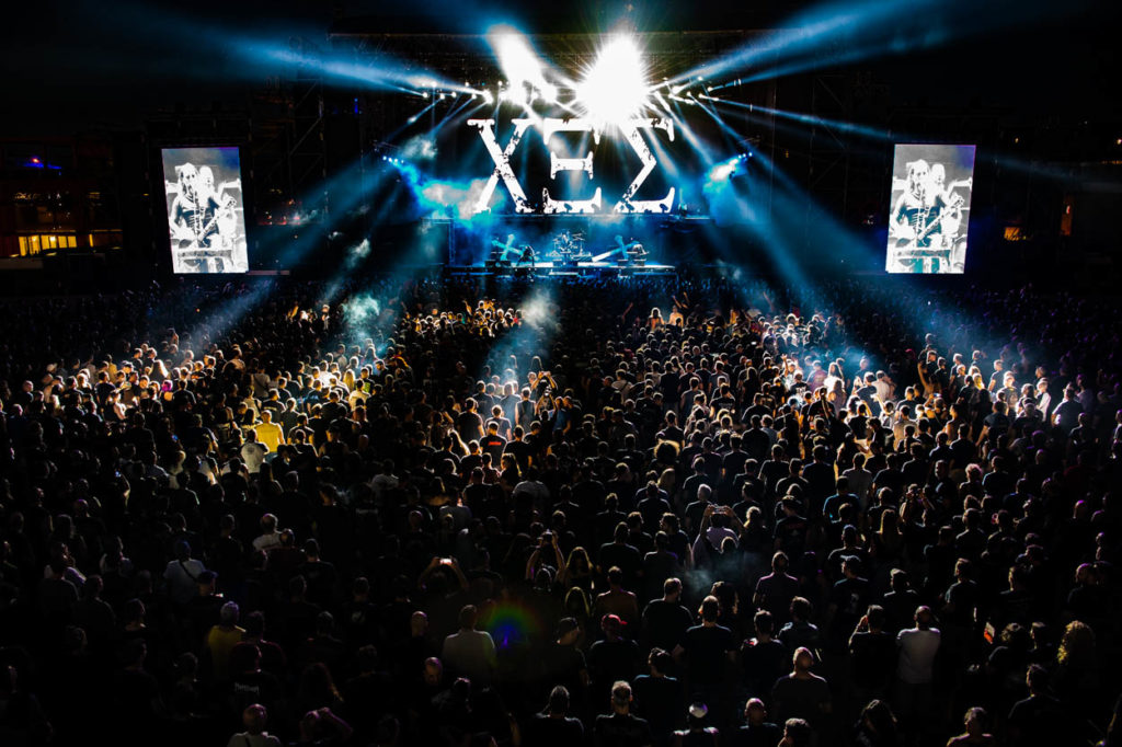 Stage & Audience at Rotting Christ's show at Release Athens 2022