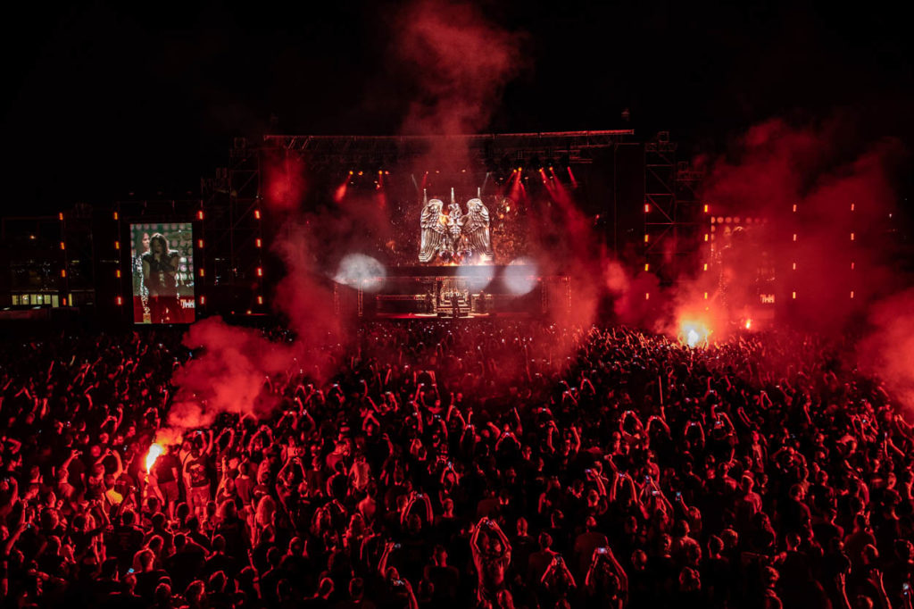 Photo of the Stage & audience from Manowar's show at Release Athens 2022