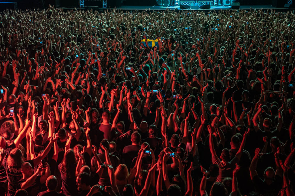 Photo of the audience from Manowar's show at Release Athens 2022