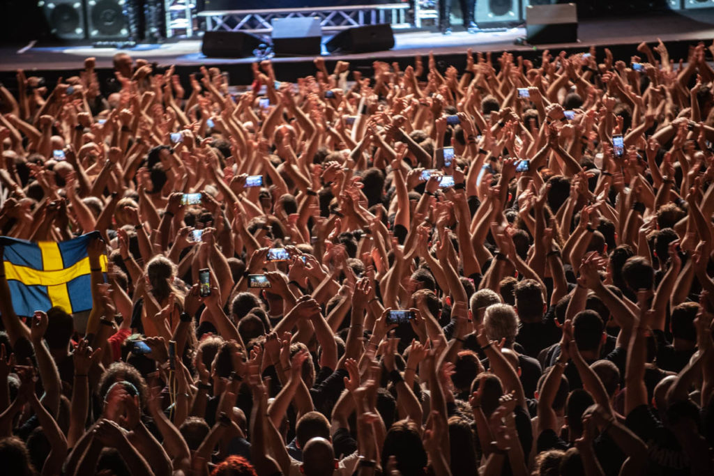 Photo of the audience from Manowar's show at Release Athens 2022