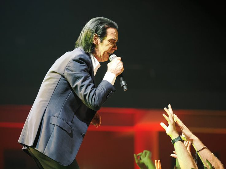 Photo of Nick Cave while Performing at Release Athens 2022