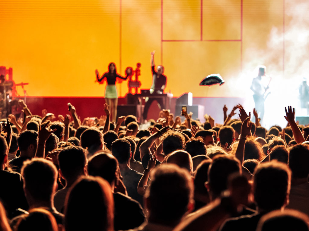 People dancing & having fun at Parov Stelar's show