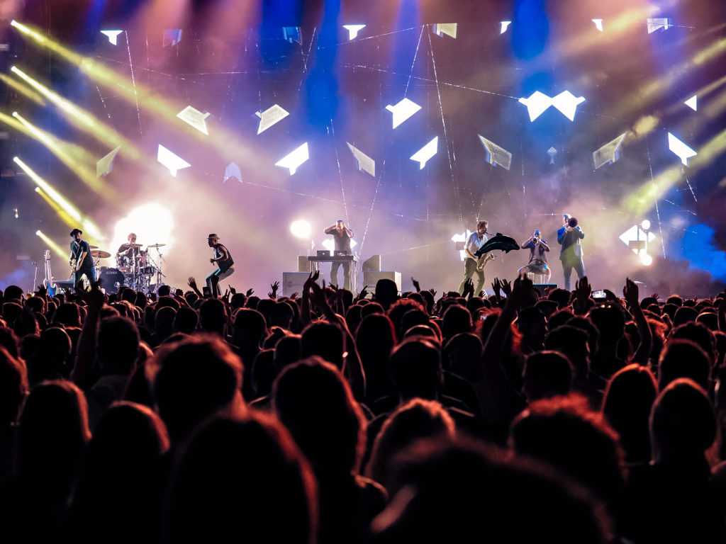 People dancing & having fun at Parov Stelar's show