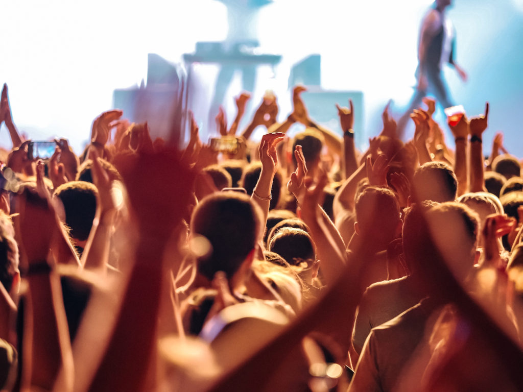 People dancing & having fun at Parov Stelar's show