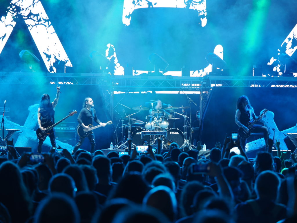 Rotting Christ performing at Release Athens 2022 stage