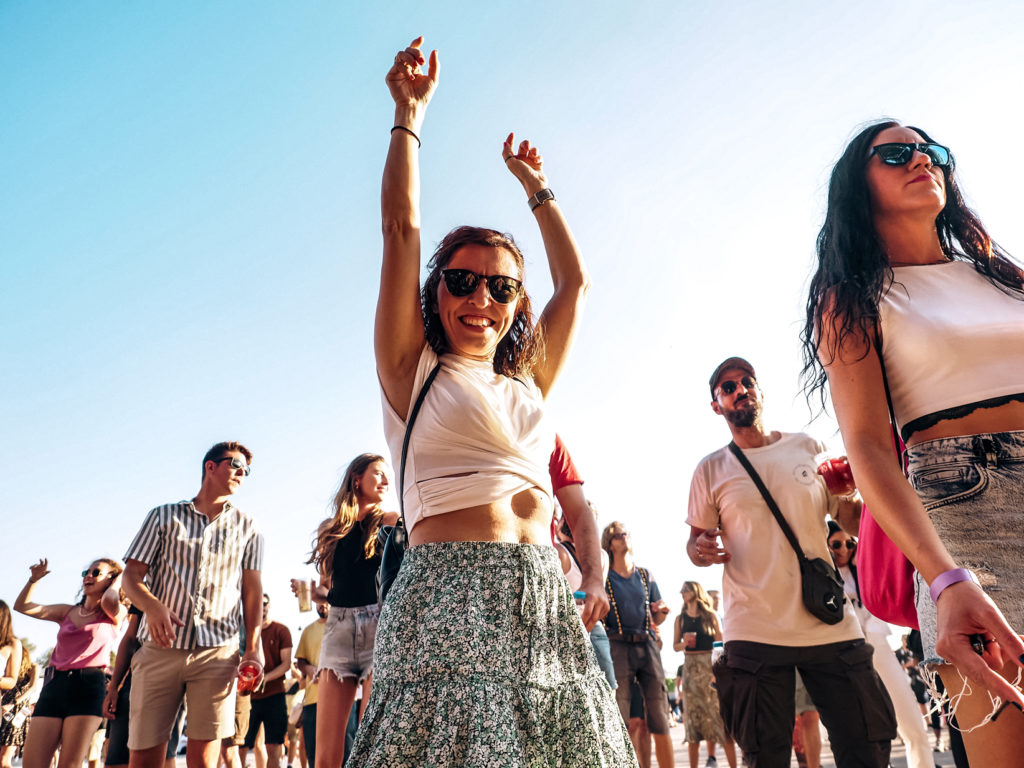 People dancing & having fun at Parov Stelar's show