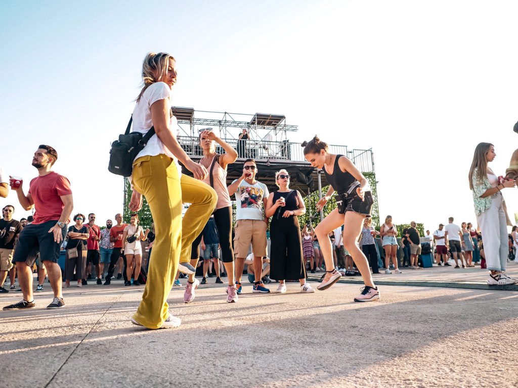 People dancing & having fun at Parov Stelar's show