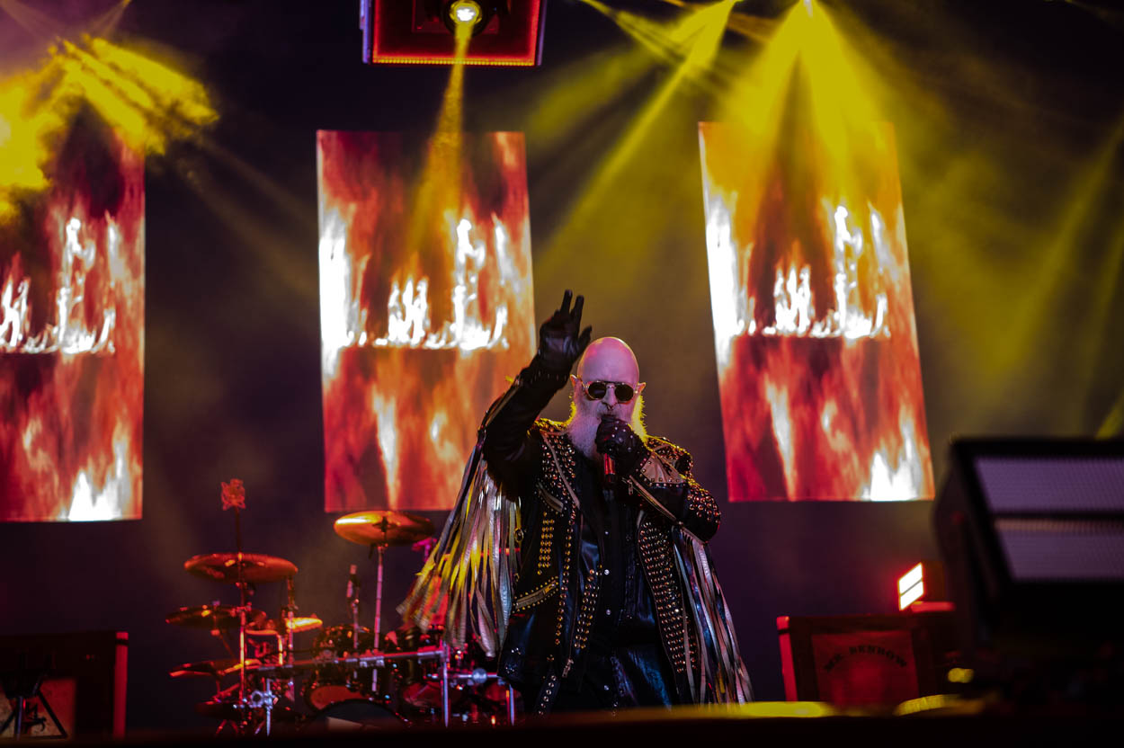 Photo of Rob Halford performing at Release Athens 2022