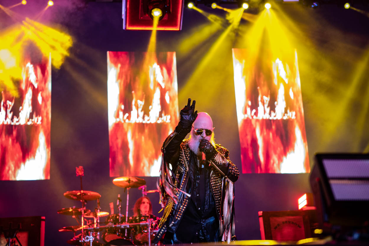 Photo of Rob Halford performing at Release Athens 2022