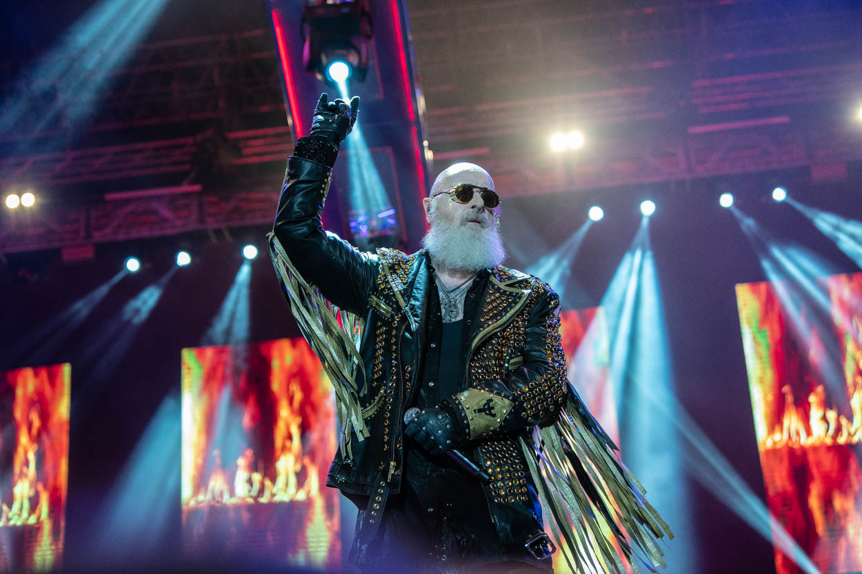 Photo of Rob Halford performing at Release Athens 2022