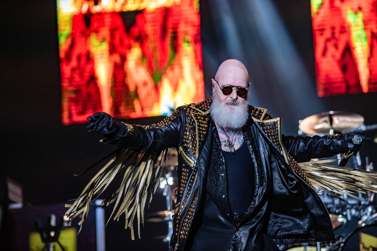 Photo of Rob Halford performing at Release Athens 2022