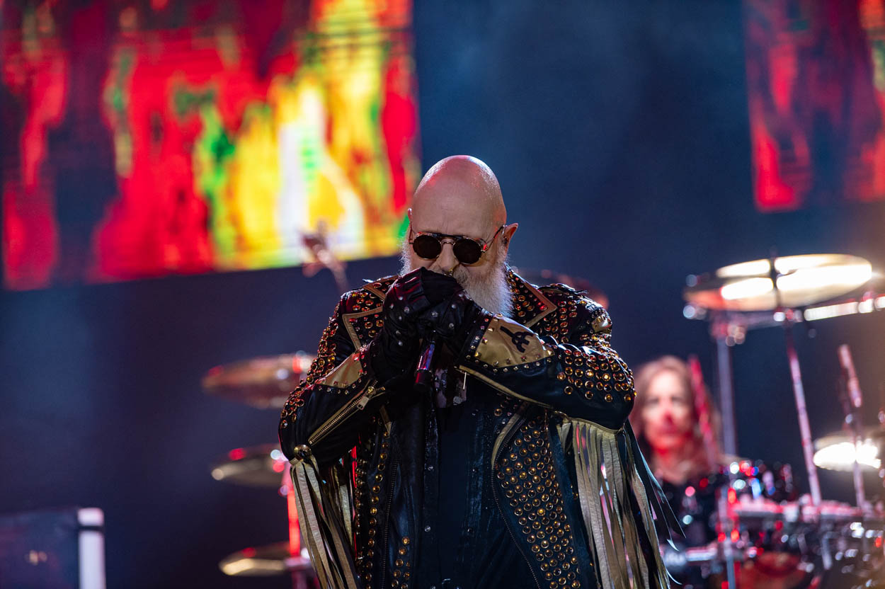 Photo of Rob Halford performing at Release Athens 2022