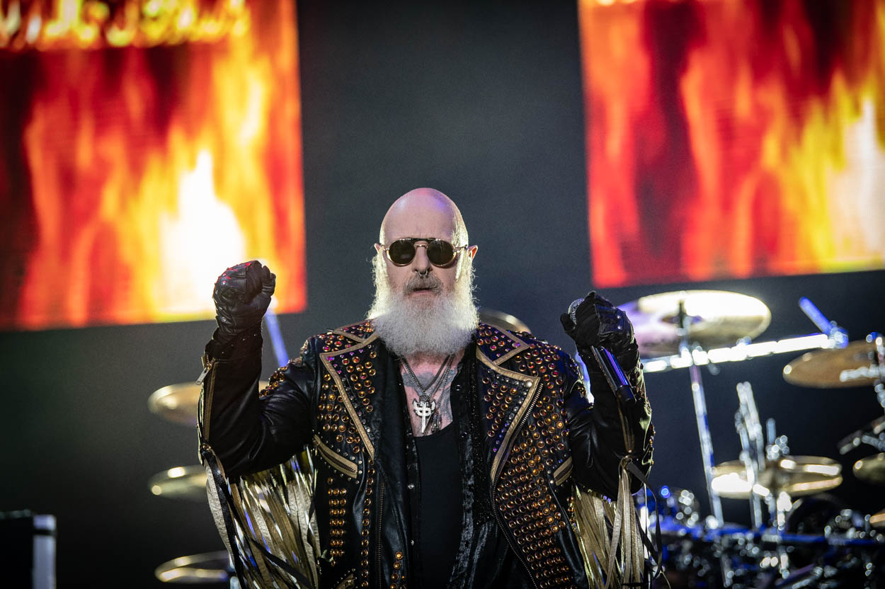 Photo of Rob Halford performing at Release Athens 2022