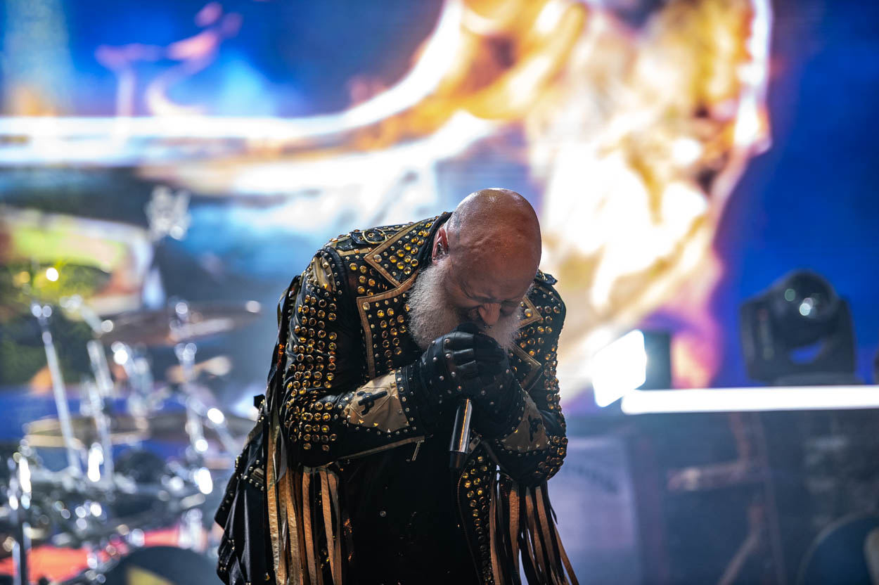 Photo of Rob Halford performing at Release Athens 2022