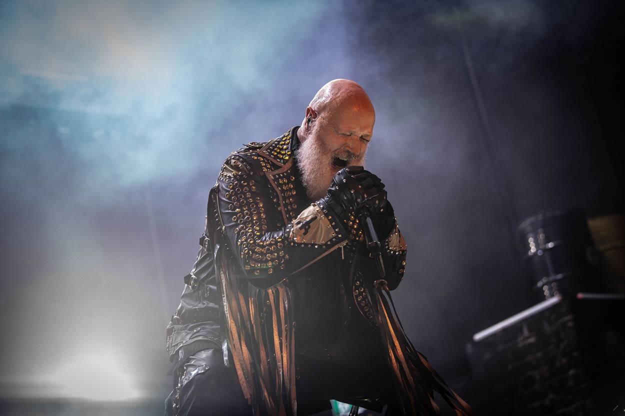 Photo of Rob Halford performing at Release Athens 2022