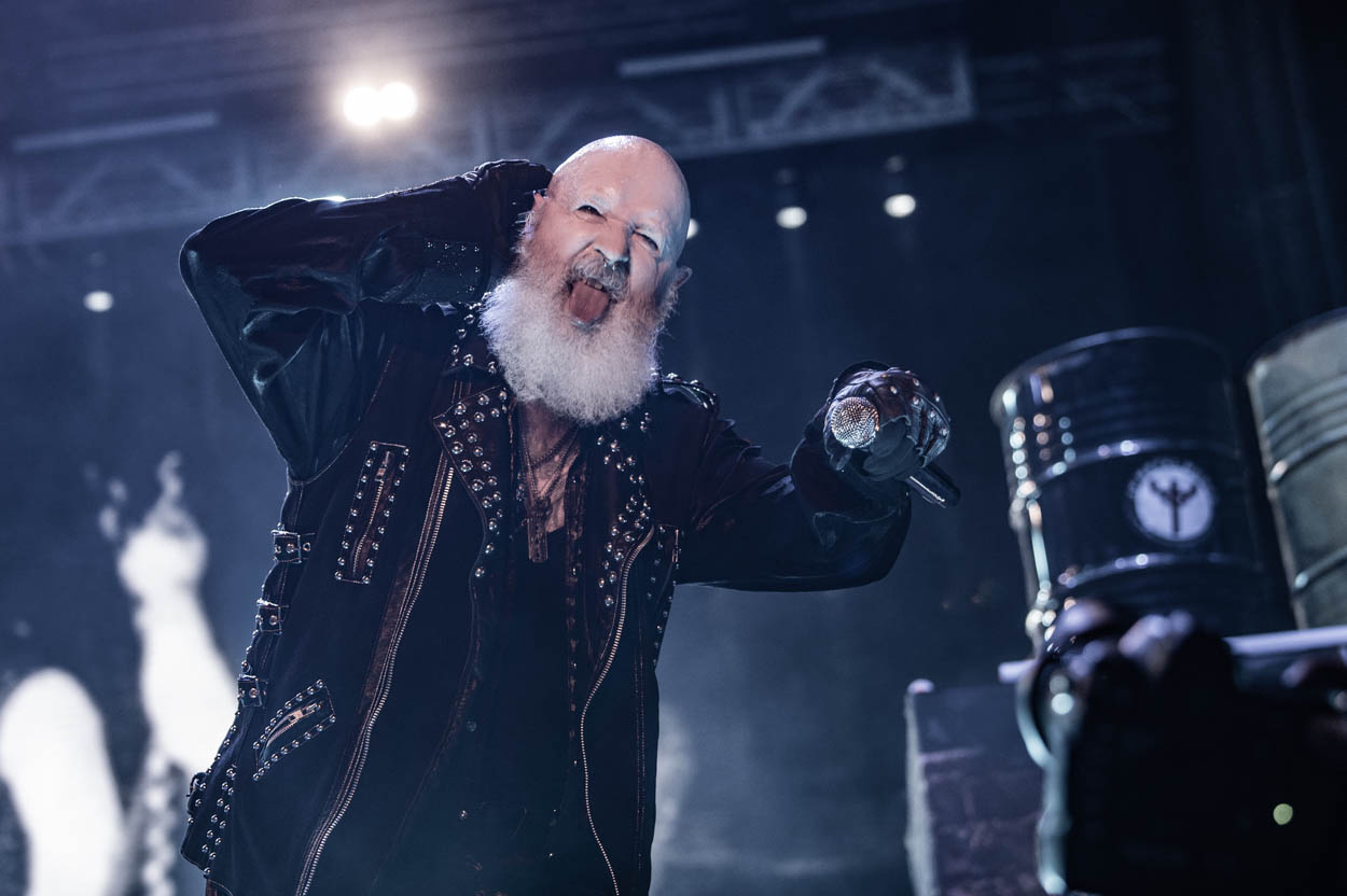 Photo of Rob Halford performing at Release Athens 2022