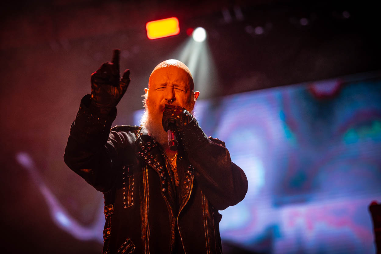 Photo of Rob Halford performing at Release Athens 2022