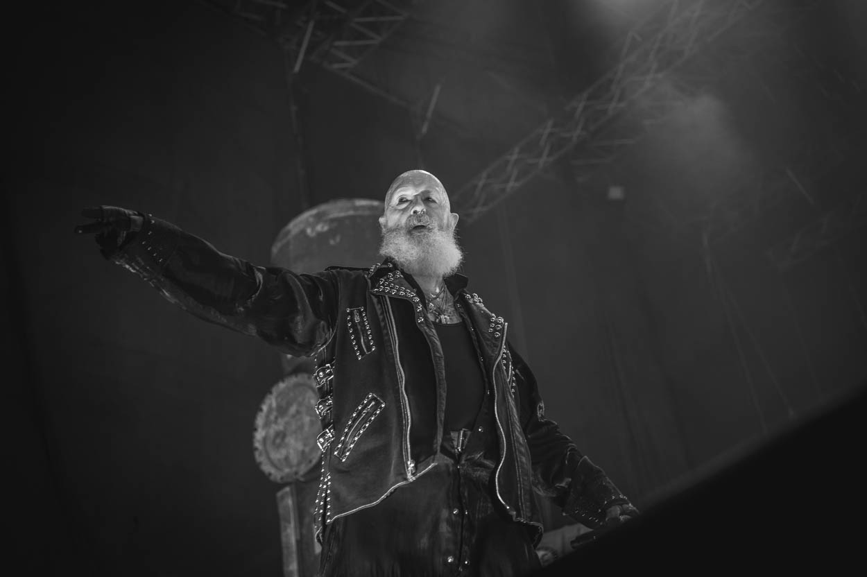 Photo of Rob Halford performing at Release Athens 2022