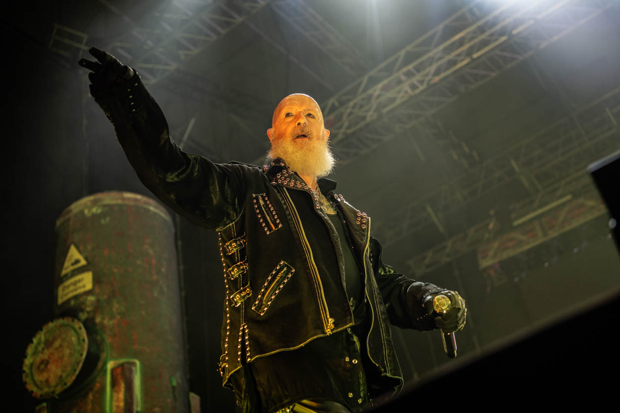 Photo of Rob Halford performing at Release Athens 2022