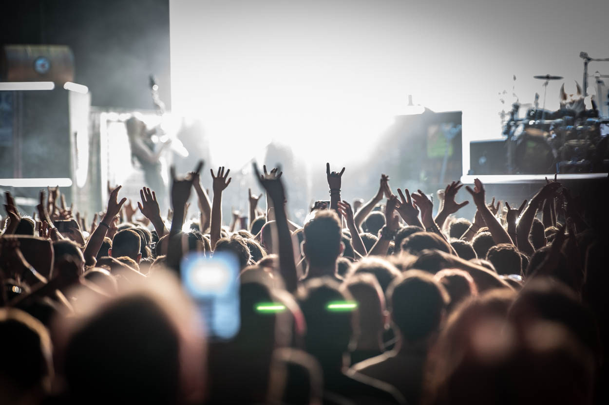 Photo of the audience at Judas Priest's show