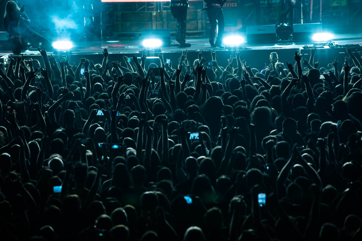 Photo of the audience at Judas Priest's show