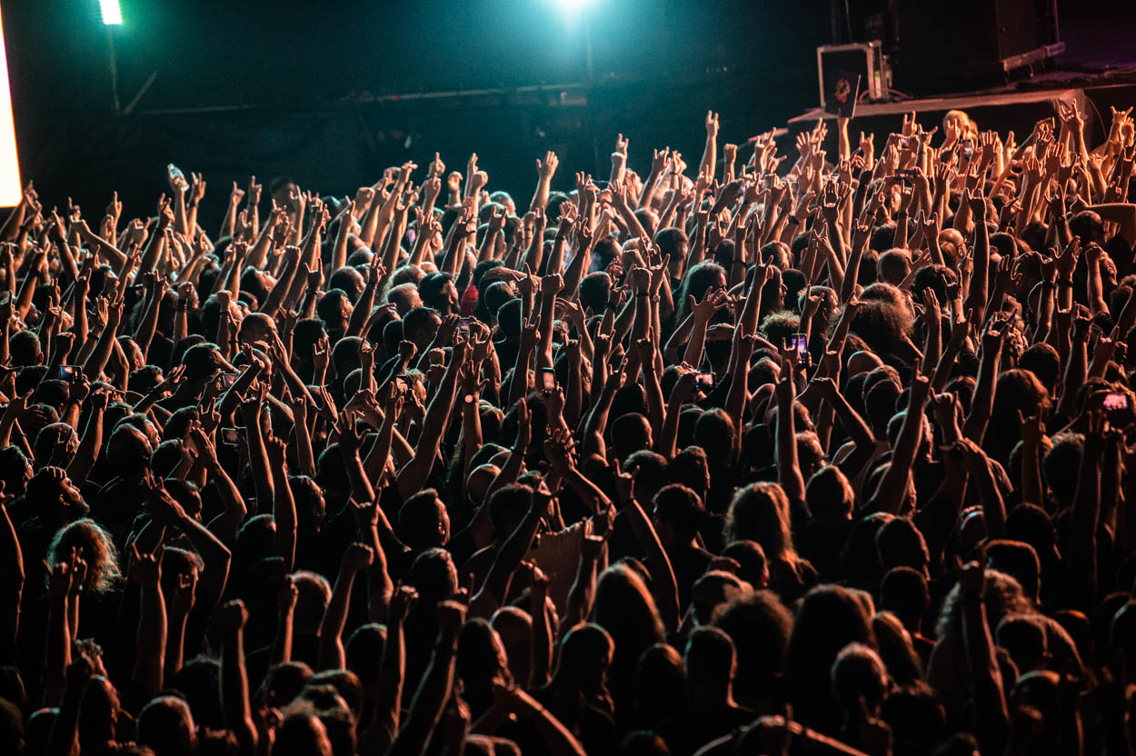 Photo of the audience at Judas Priest's show