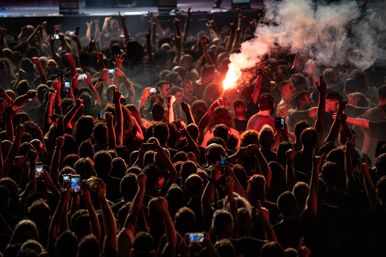 Photo of the audience at Judas Priest's show