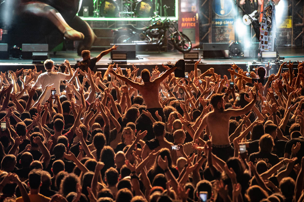 Photo of the audience at Judas Priest's show