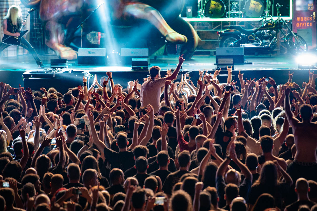 Photo of the audience at Judas Priest's show