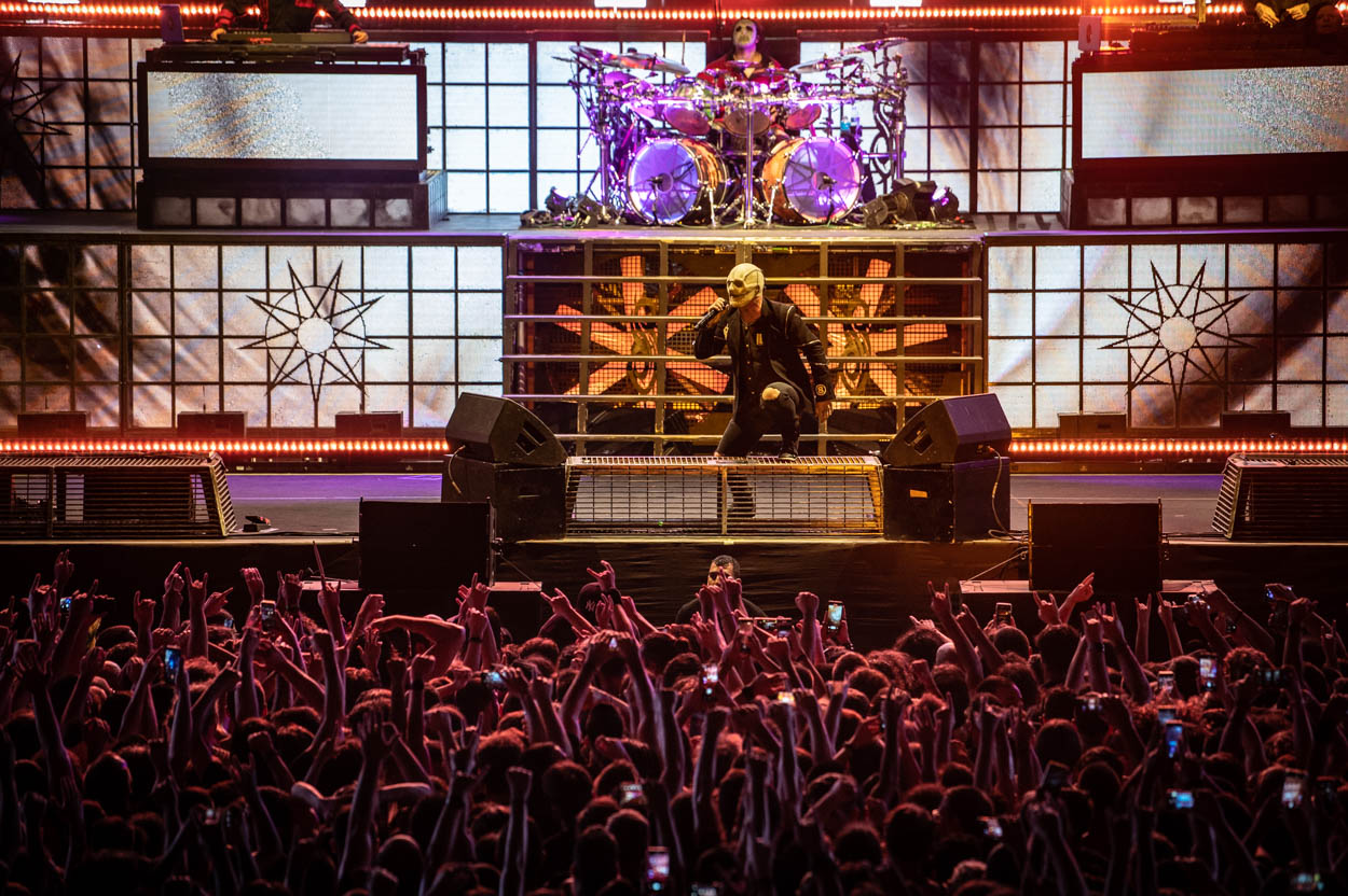 Φωτογραφία σκηνής από το show των Slipknot