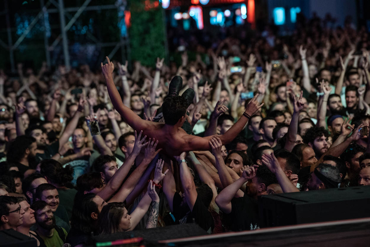 crowd-surfing