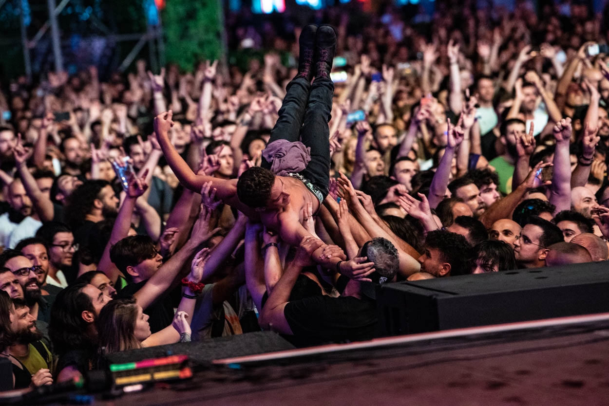 crowd-surfing