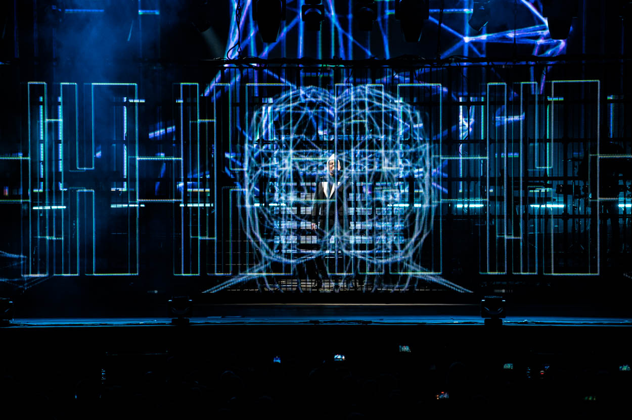 Photo of the stage at the Pet Shop Boys' show