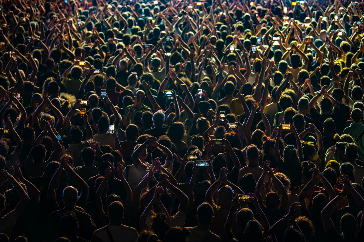 Photo of the crowd dancing