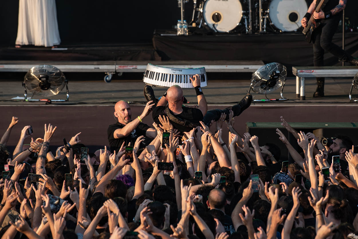 The Epica at Release Athens 2022 (crowd-surfing)