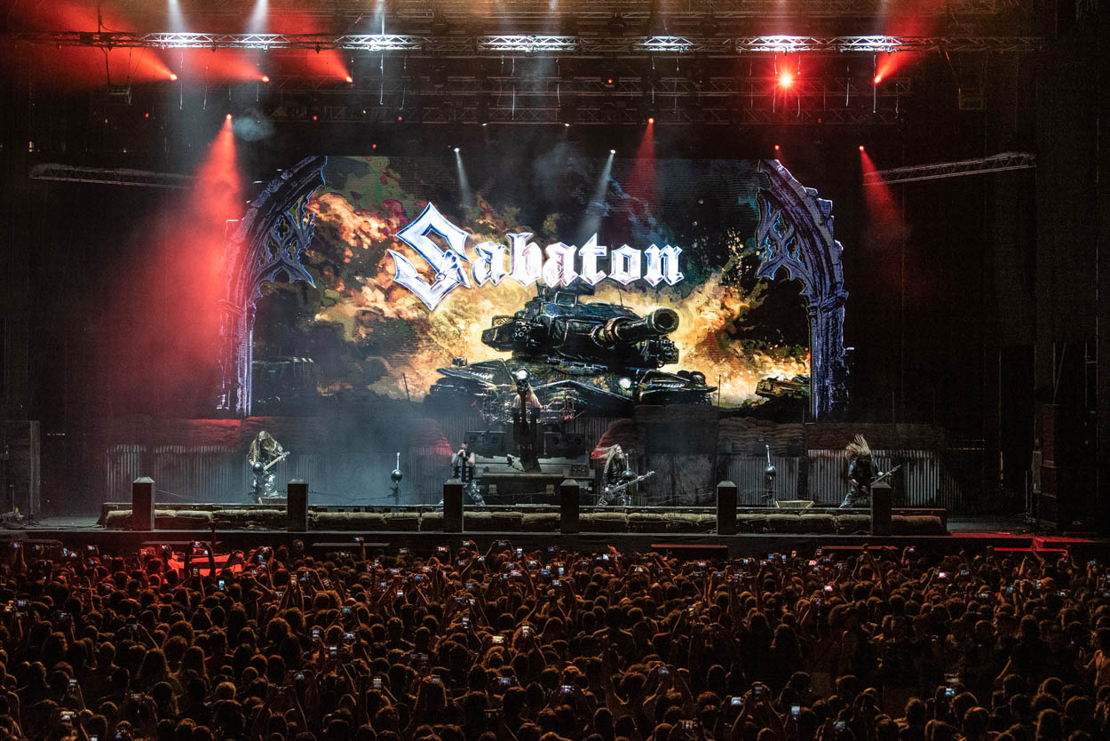 Photo of the stage at the Sabaton show 