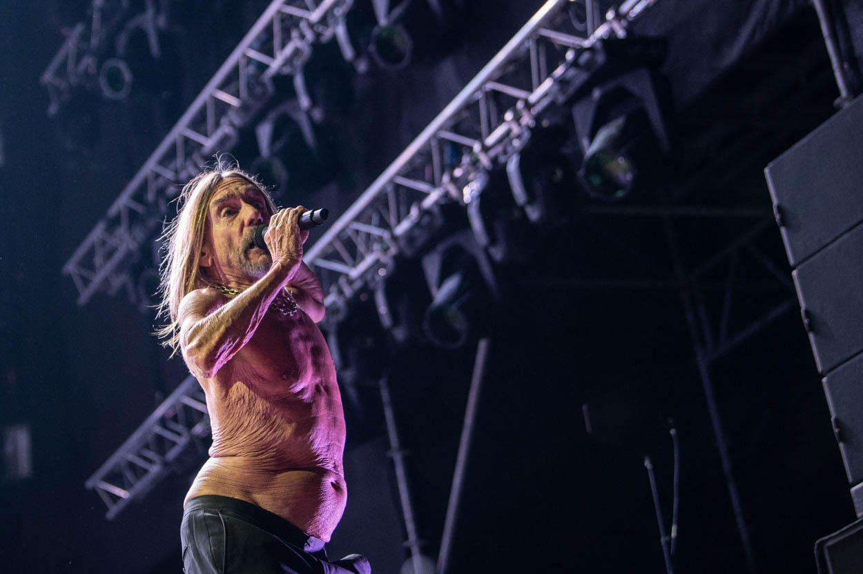 Photo of Iggy Pop while performing at Release Athens 2022