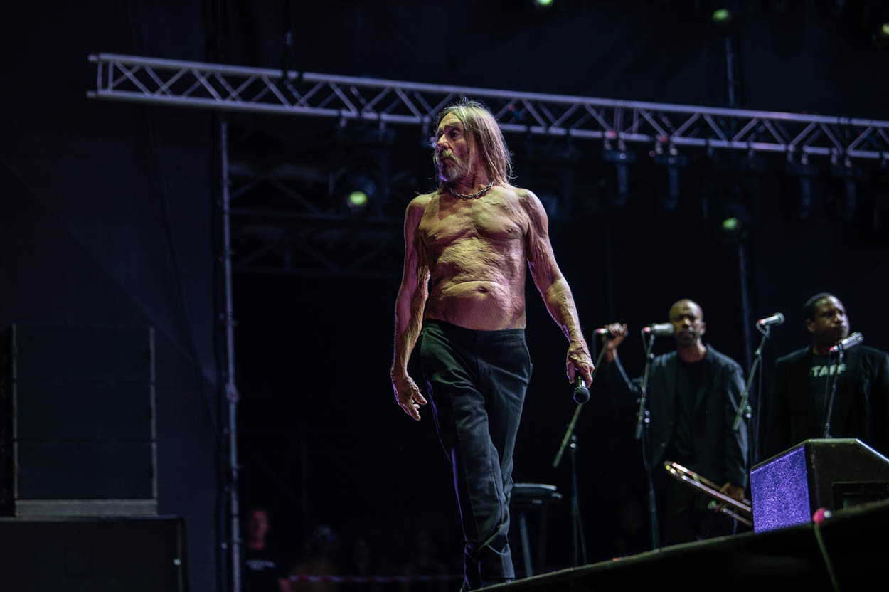 Photo of Iggy Pop while performing at Release Athens 2022