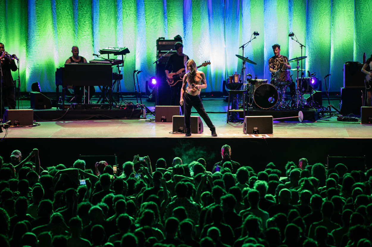 Photo of Iggy Pop and the stage at Release Athens 2022