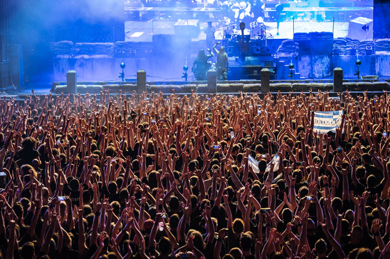 Photo of the audience at Sabaton's show